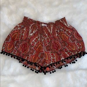 cute flowy patterned shorts